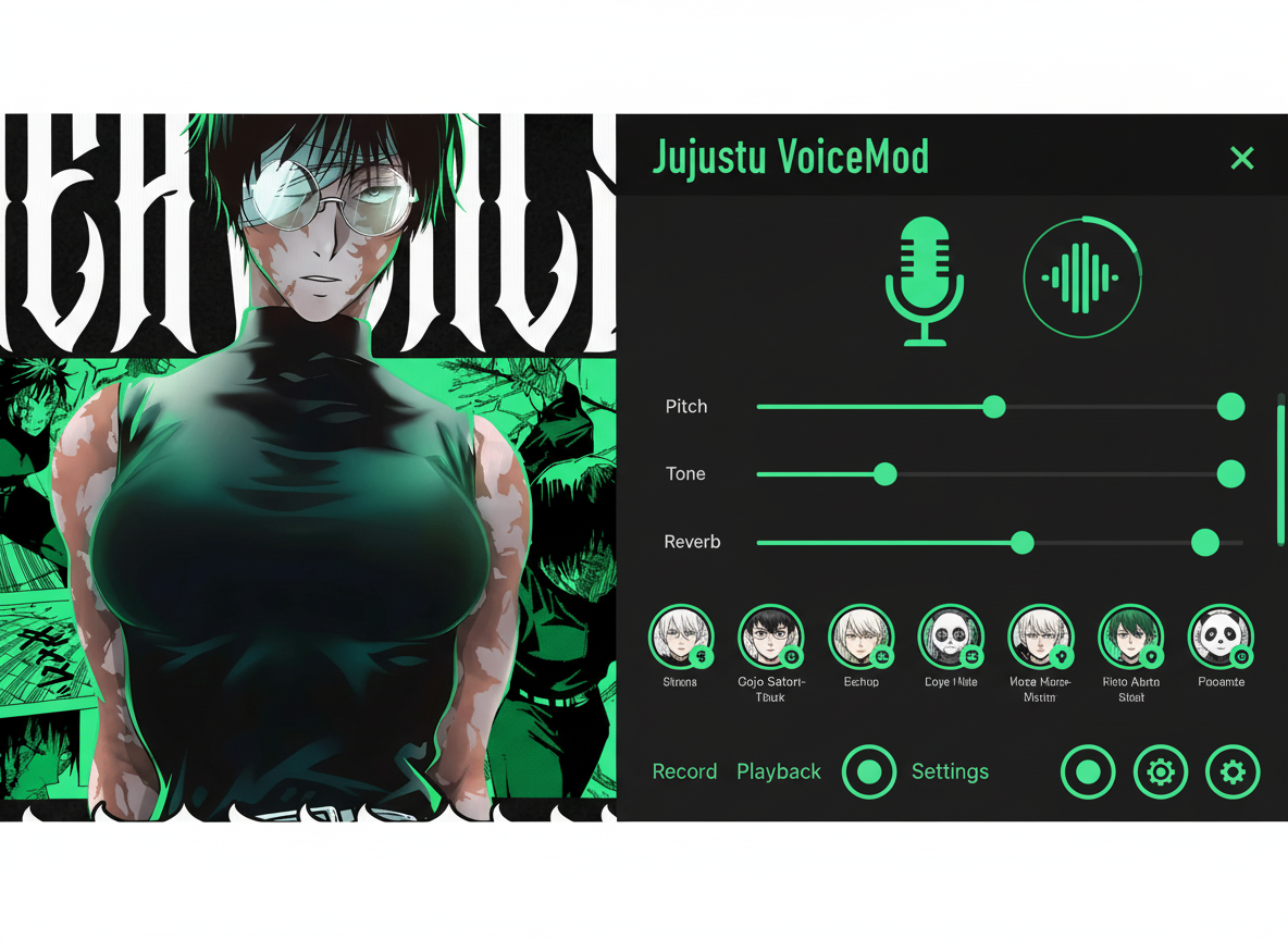 Maki Zenin Voice Changer Interface - Free AI Voice Changer App