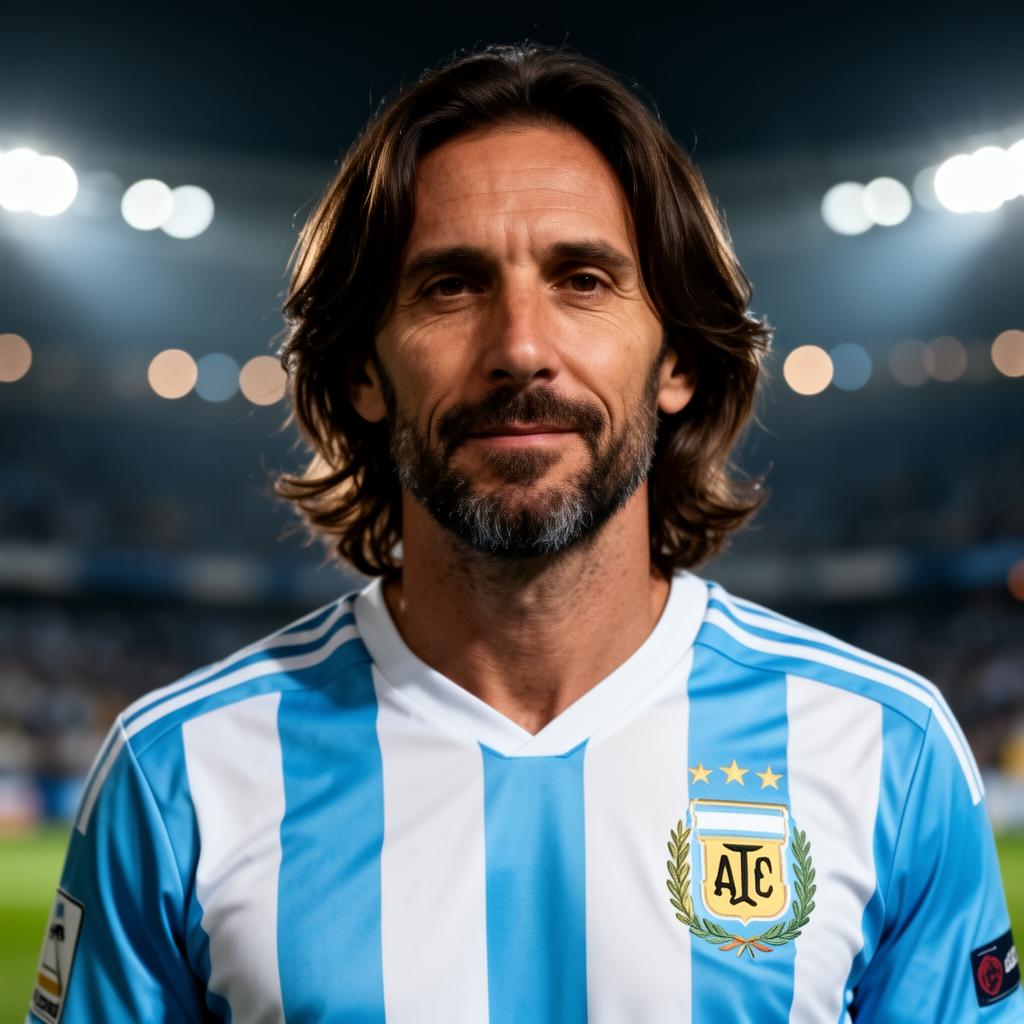 Lionel Messi voice changer preset - Argentine footballer in sky-blue and white jersey