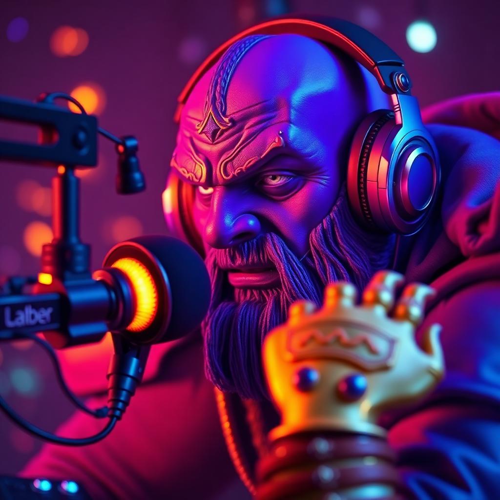 Thanos AI voice changer transforming a streamer's voice in real time